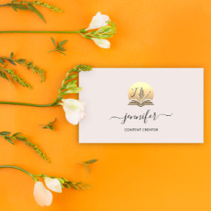 Cartão De Visita Creator de conteúdo do Criador de mídia social Blo