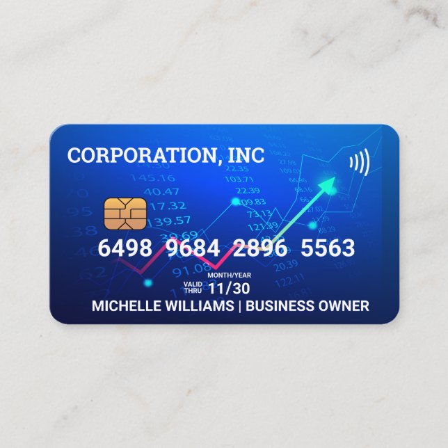 Cartão De Visita Credit | Debit Card | Financials | Stock Charts (Frente)