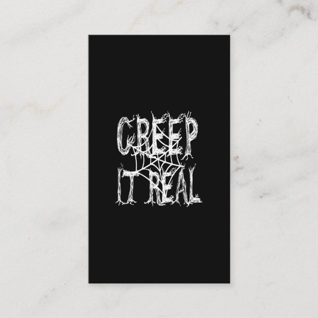 Cartão De Visita creep it  real (Frente)