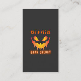 Cartão De Visita Creep Vibes Dark Energy _ Trendy Horror Streetwear