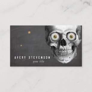 Cartão De Visita Creepy Zombie Skull