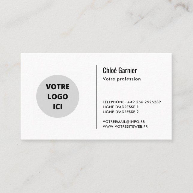 Cartão De Visita Créez Votre Propre Carte de Visite (Frente)