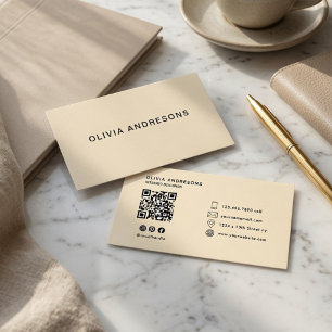 Cartão De Visita Creme Chantilly Personalizada Personalizado