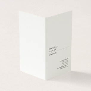 Cartão De Visita Creme de Assinatura Moderno Profissional Exclusivo