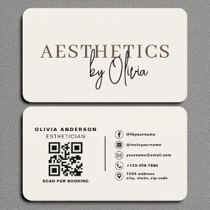 Cartão De Visita Creme de código QR do Skincare Profissional