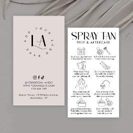 Cartão De Visita Creme Moderno e Spray Elegante Branco