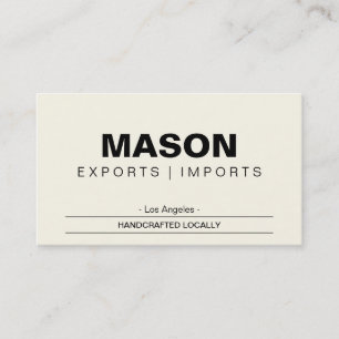 Cartão De Visita Creme simples de  