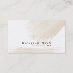 Cartão De Visita Creme Simples de Splatter Elegante De Aquarela