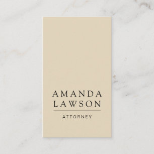 Cartão De Visita Creme Simples Elegante