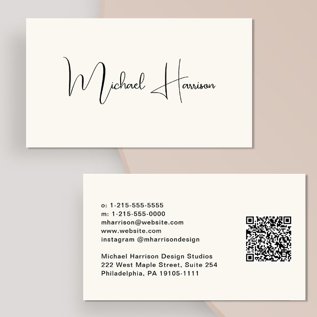 Cartão De Visita Criação Profissional de Código QR de Script de Ass (Criador carregado)