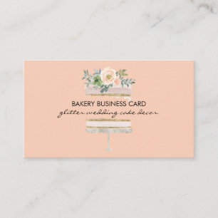 Cartão De Visita Criador de Bolo do Partido do Casamento Rosa Blush