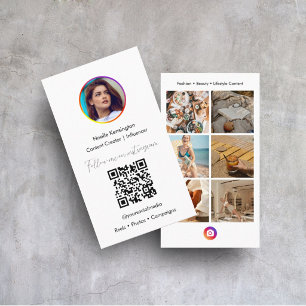 Cartão De Visita Criador de conteúdo do Instagram Influenciador de