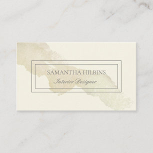 Cartão De Visita Criador do Interior bege de aquarela