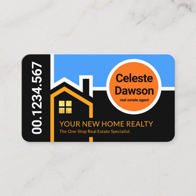 Cartão De Visita Criador Edifício Rooftop Sunrise Fronteira (Frente)