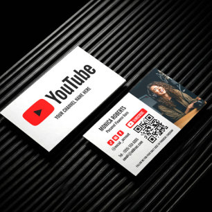 CARTÃO DE VISITA CRIADOR YOUTUBE PODCASTER INSCREVA-SE QRCODE FOTO