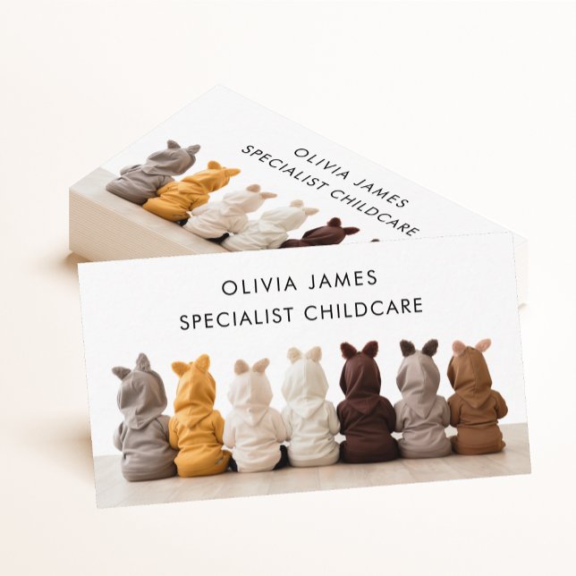 Cartão De Visita Crianças bonitas, creche, babá, babá, babá (Criador carregado)