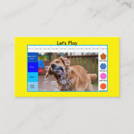 Cartão De Visita Crianças Jogos educativos para cães engraçados