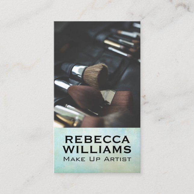 Cartão De Visita Criar Ferramentas de Pincel de Artista (Frente)