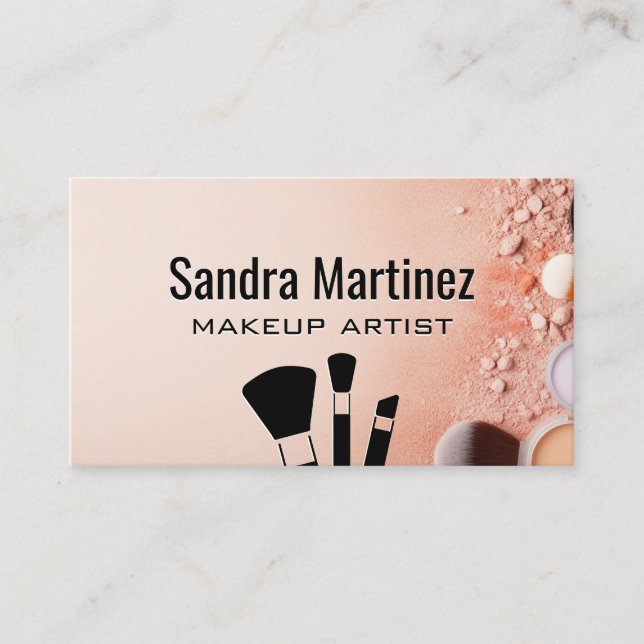 Cartão De Visita Criar Fundo | Pincéis (Frente)