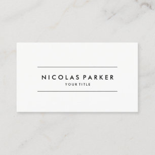 Cartão De Visita Criar seu próprio branco minimalista liso simples