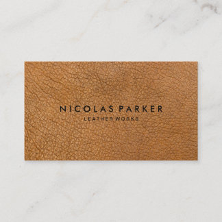 Cartão De Visita Criar seu próprio couro de Brown