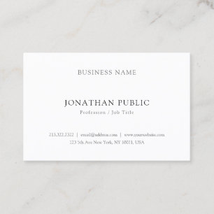 Cartão De Visita Criar sua própria planície fácil moderna elegan