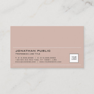Cartão De Visita Criar sua própria planície moderna Brown elegant
