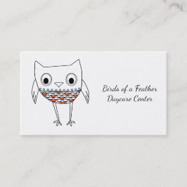 Cartão De Visita Criaturas lunáticas da floresta da coruja, centro