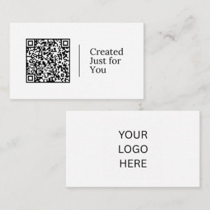 Cartão De Visita Crie Justo para Você Código QR e Logotipo Person