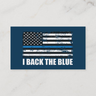 Cartão De Visita CRIE-O-SEU DIY thin blue line US FLAG