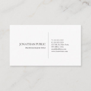 Cartão De Visita Crie o Seu Próprio Design Moderno Elegante Branco