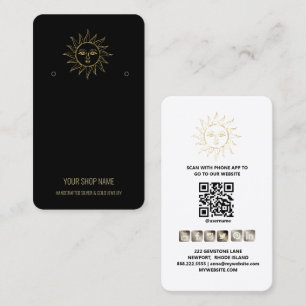 Cartão De Visita Crie Seu Brinco de Logo Personalizado QR Mídia Soc