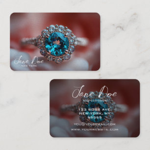 Cartão De Visita Crie seu próprio anel de diamante azul