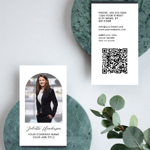 Cartão De Visita Crie Seu Próprio Código QR de Informações de Foto