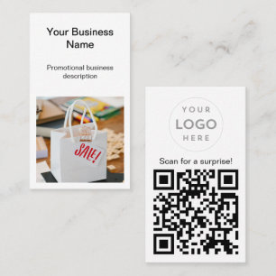 Cartão De Visita Crie Seu Próprio Código QR Promocional Logo de Fot