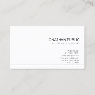Cartão De Visita Crie Seu Próprio Design Minimalista Elegante Simpl