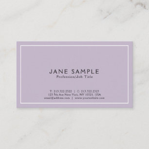 Cartão De Visita Crie seu próprio Design violeta moderno e elegant