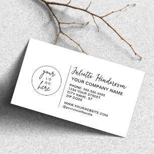 Cartão De Visita Crie seu próprio logotipo personalizado Foto Elega
