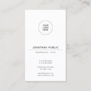 Cartão De Visita Crie Seu Próprio Papel Brilhante Elegante Vertical