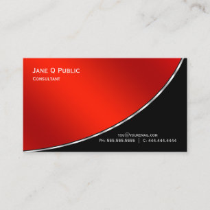 Cartão De Visita Crimson Elegante Moderno Profissional