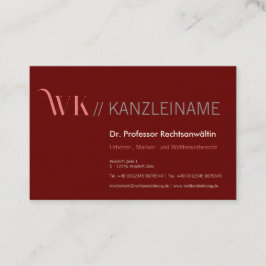 Cartão De Visita Crimson Pink and Cool