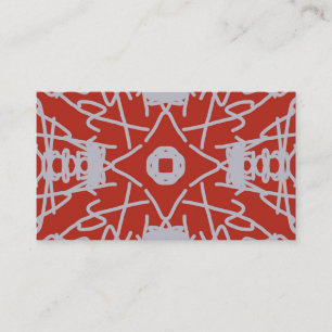 Cartão De Visita Crimson Symmetry Abstract Digital Art Pattern