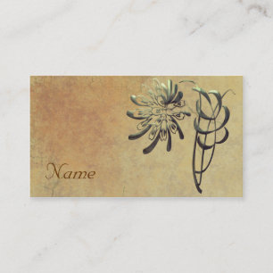Cartão De Visita Crisântemo decorativo