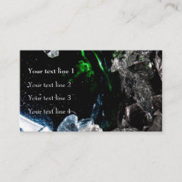 Cartão De Visita Cristais brancos no espaço externo negro