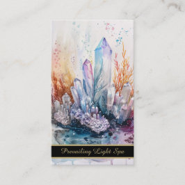 Cartão De Visita *~* Cristais de Drip de Artsy AP90 Dourado QR Rain