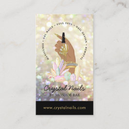 Cartão De Visita Cristais de Salão do Técnico Glitter Iridescentes 