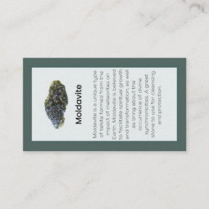 Cartão De Visita Cristal Moldavite Significa Jewelry Display Gemsto