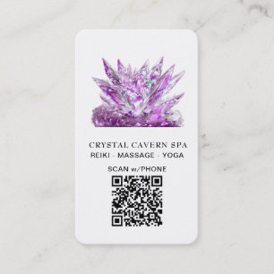 Cartão De Visita *~* Cristal QR Magenta Magenta Magenta de Espumaçã
