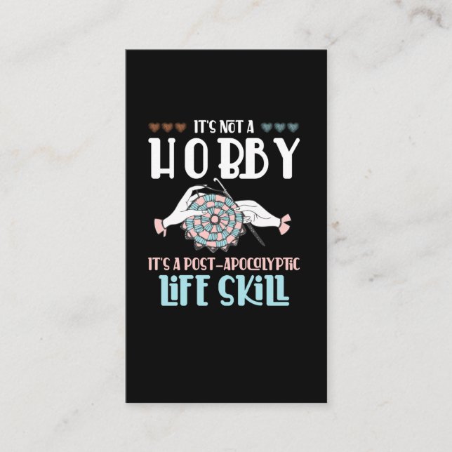 Cartão De Visita Crochet Hobby Crafting Yarn (Frente)