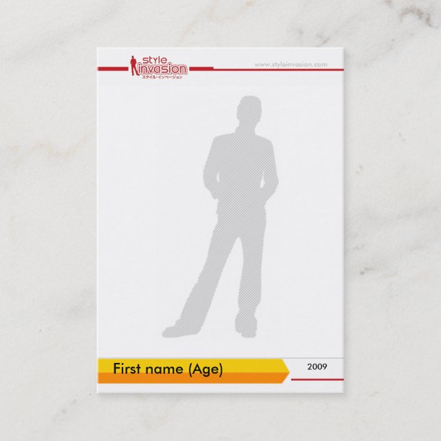 Cartão De Visita Cromo de colecção personalizado #2 do estilo (Frente)